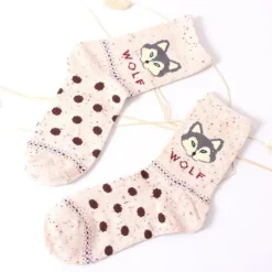 Snowy Little Fox Socks