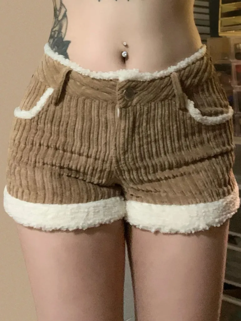 Soft Brown Corduroy Shorts