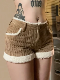 Soft Brown Corduroy Shorts