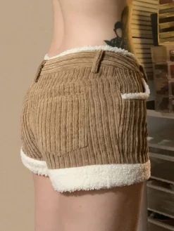 Soft Brown Corduroy Shorts