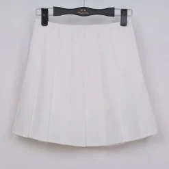 Solid Color Pleated Skirt