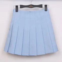 Solid Color Pleated Skirt