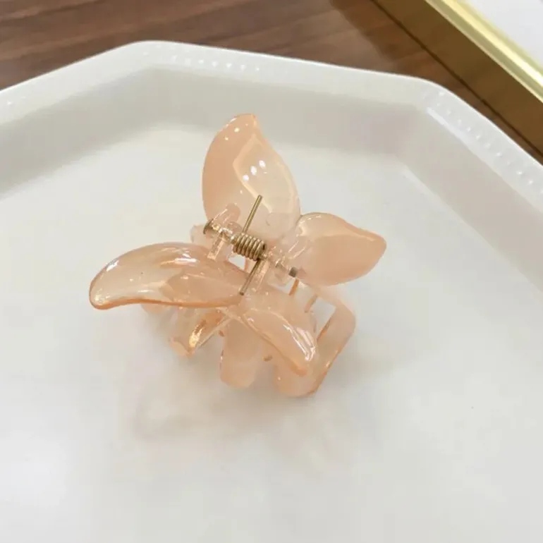 Speckled Butterfly Acrylic Hair Clips