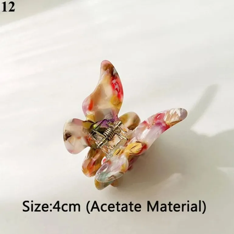 Speckled Butterfly Acrylic Hair Clips