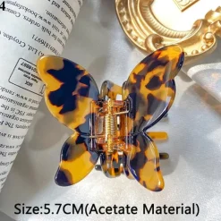 Speckled Butterfly Acrylic Hair Clips