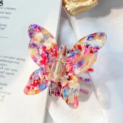 Speckled Butterfly Acrylic Hair Clips