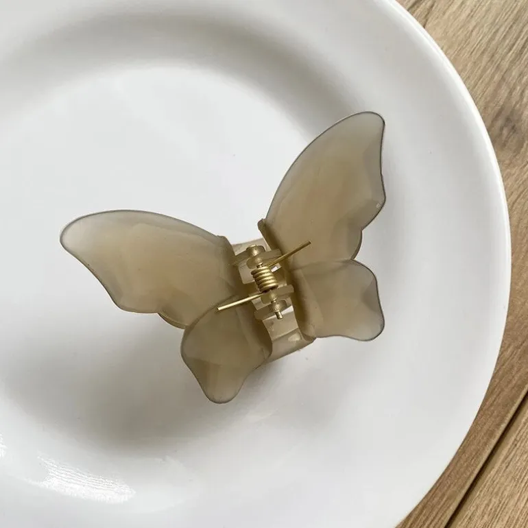 Speckled Butterfly Acrylic Hair Clips