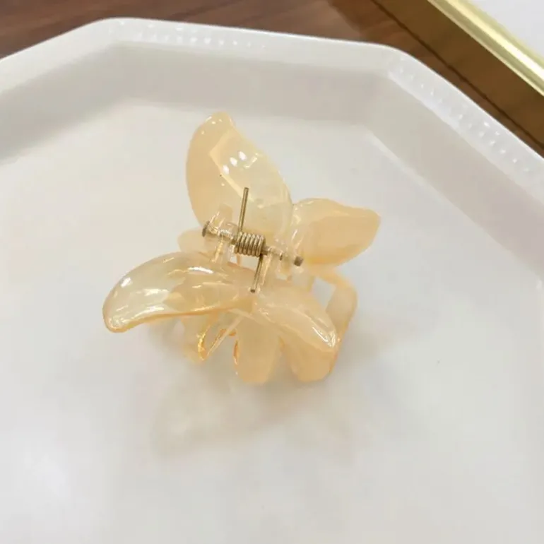 Speckled Butterfly Acrylic Hair Clips