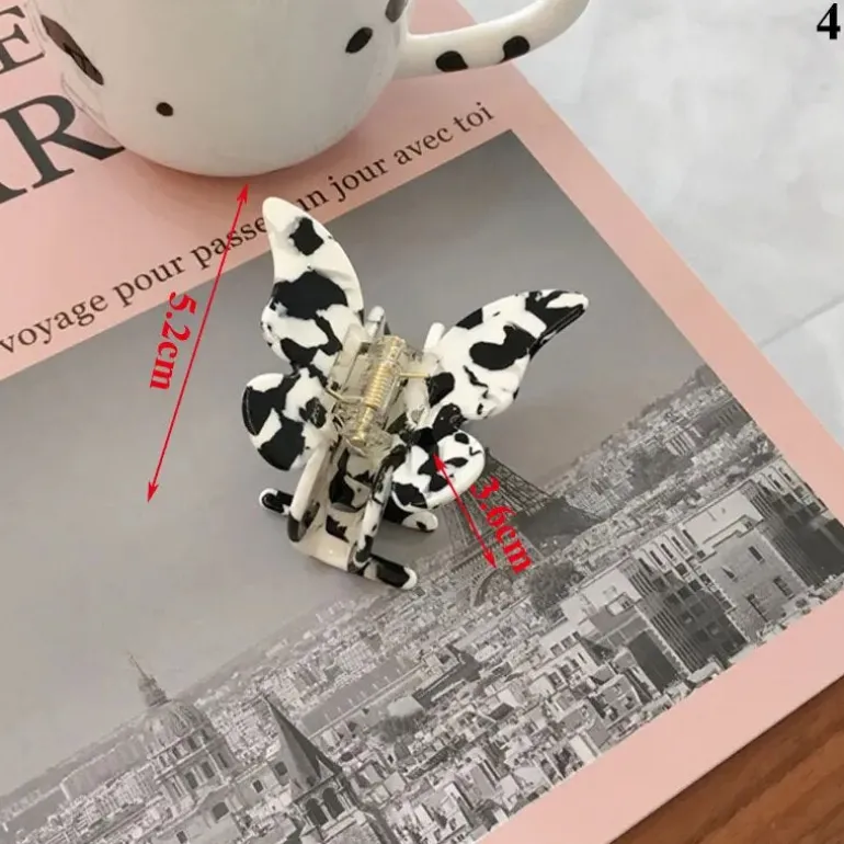 Speckled Butterfly Acrylic Hair Clips