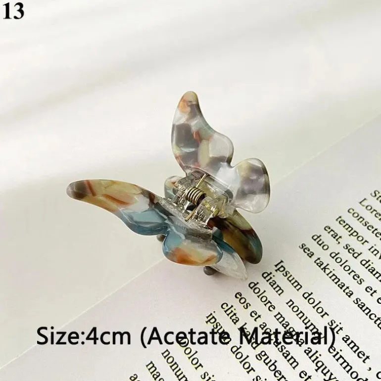 Speckled Butterfly Acrylic Hair Clips