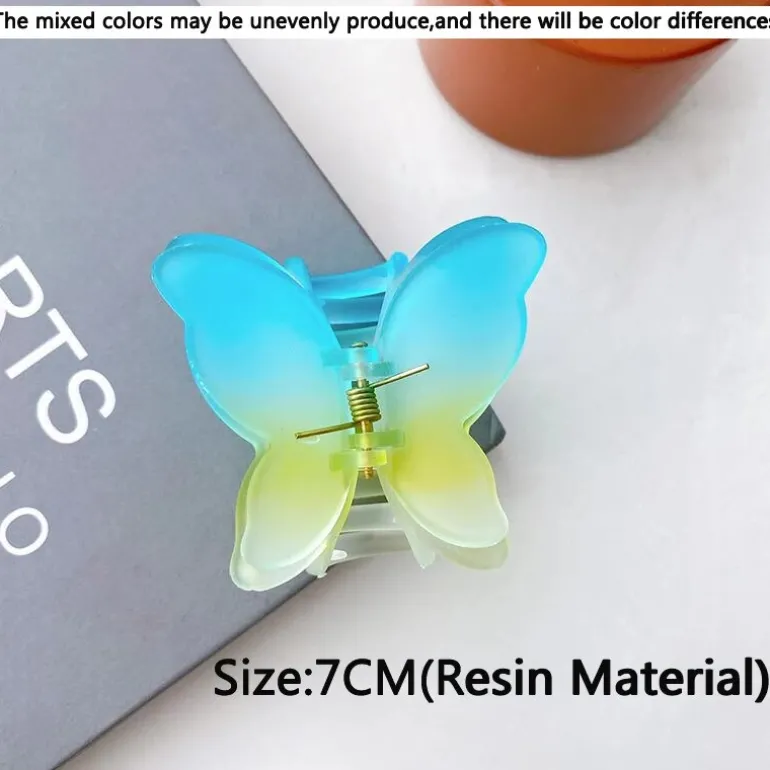 Speckled Butterfly Acrylic Hair Clips