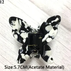 Speckled Butterfly Acrylic Hair Clips