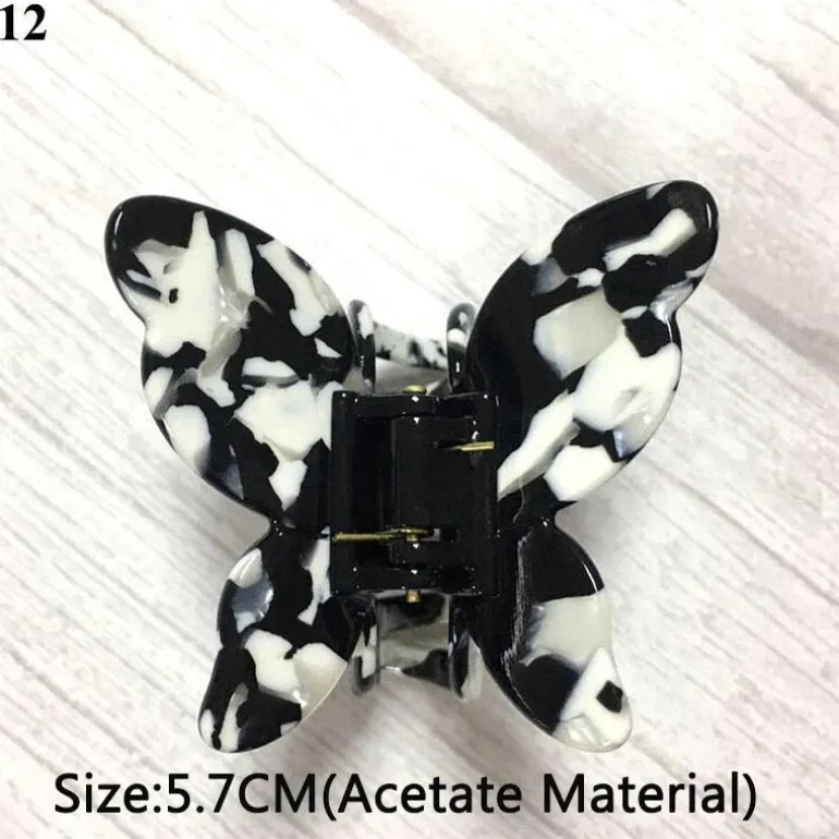 Speckled Butterfly Acrylic Hair Clips