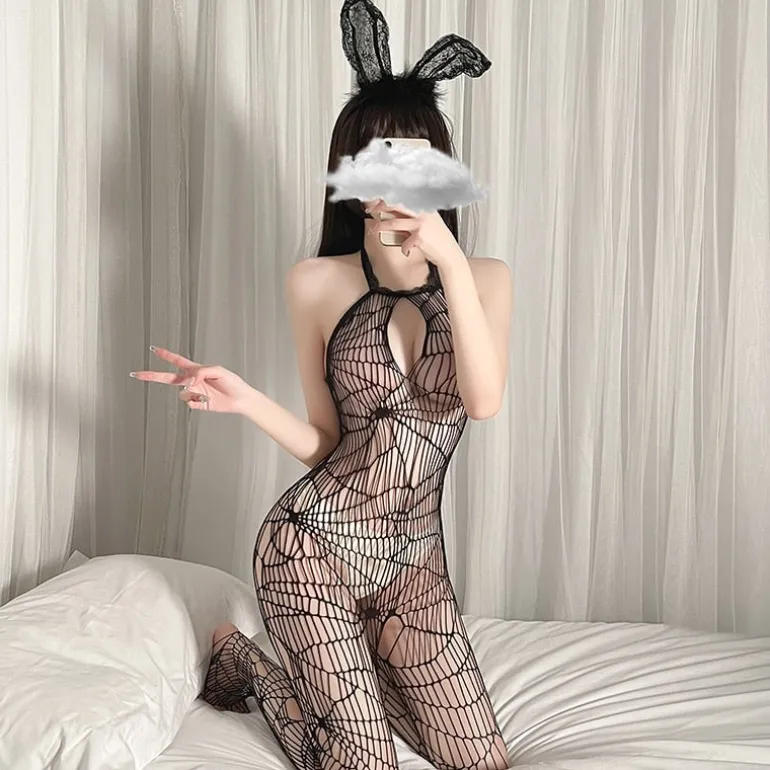 Spider Web Fishnet Suit