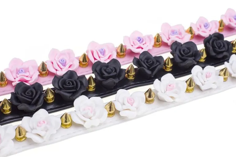 Spiked Floral Collar