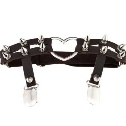 Spiked Heart Garter Belt