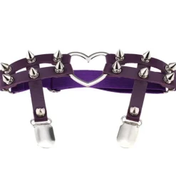 Spiked Heart Garter Belt
