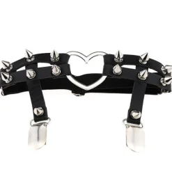 Spiked Heart Garter Belt