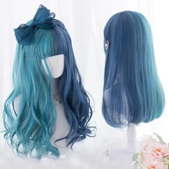 Split Blue Cosplay Wig