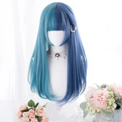 Split Blue Cosplay Wig