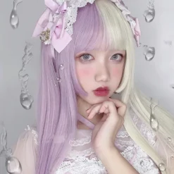Split Lavender Cosplay Wig