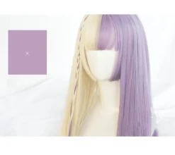 Split Lavender Cosplay Wig