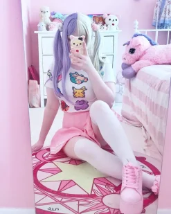 Split Lavender Cosplay Wig