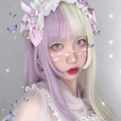 Split Lavender Cosplay Wig