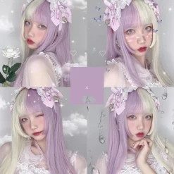 Split Lavender Cosplay Wig