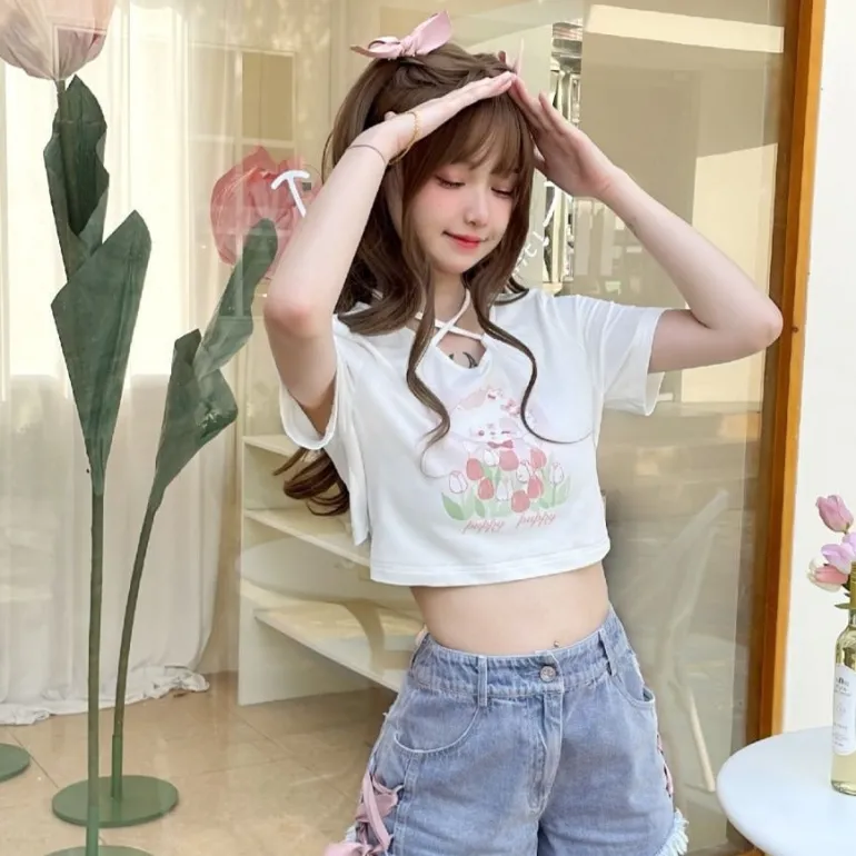 Spring Bunny Crop Top