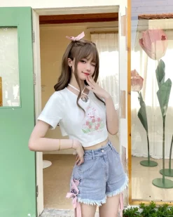 Spring Bunny Crop Top