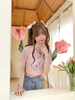 Spring Bunny Crop Top