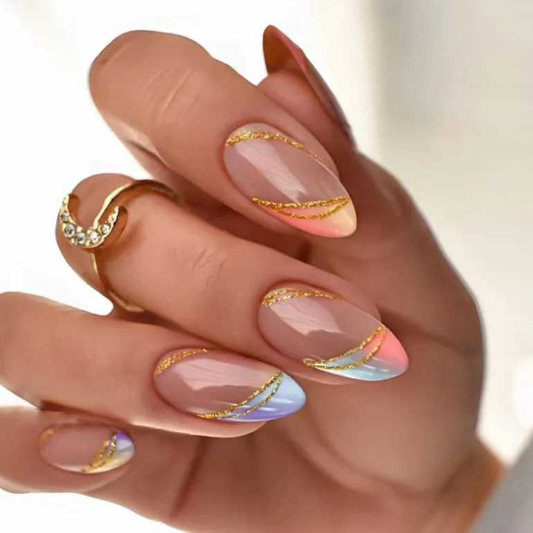 Spring Floral Press On Nails