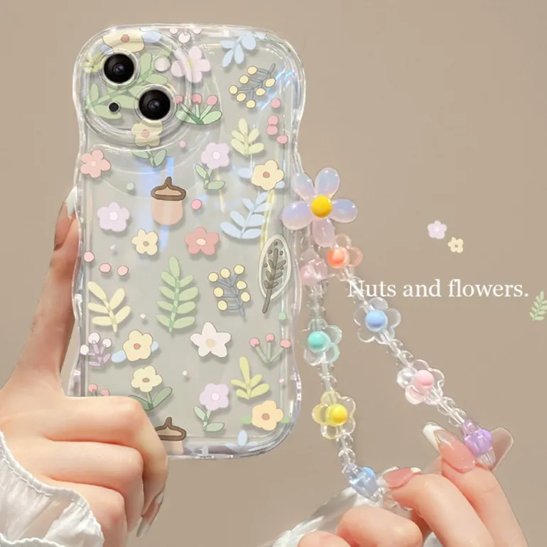 Spring Flower iPhone Case With Chain