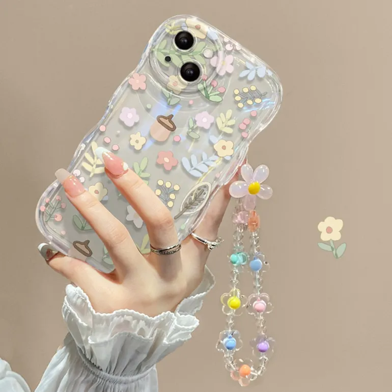 Spring Flower iPhone Case With Chain