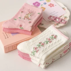 Spring Pink Floral Socks