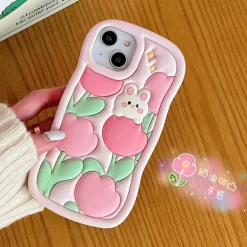 Spring Tulip Bunny iPhone Case