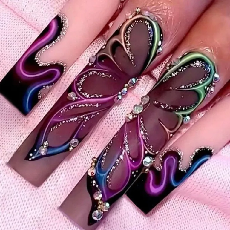 Square Shape Long Press On Nails