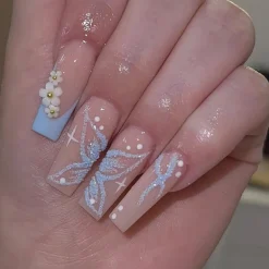 Square Shape Long Press On Nails