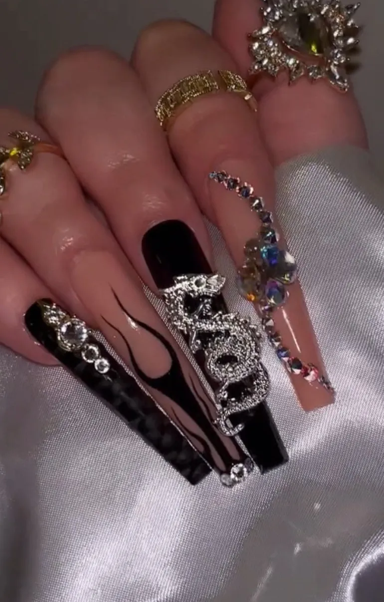 Square Shape Long Press On Nails