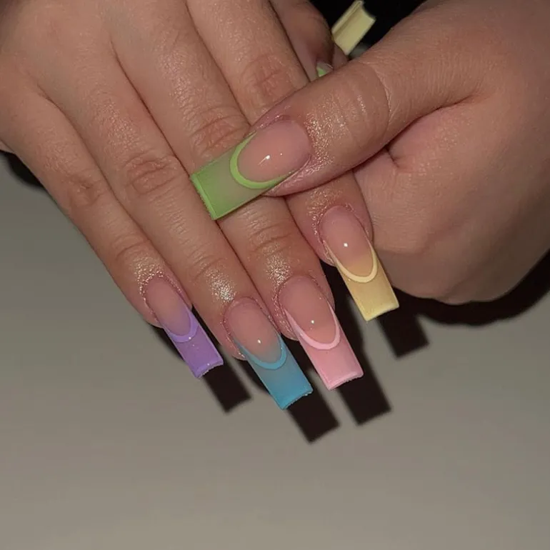 Square Shape Long Press On Nails