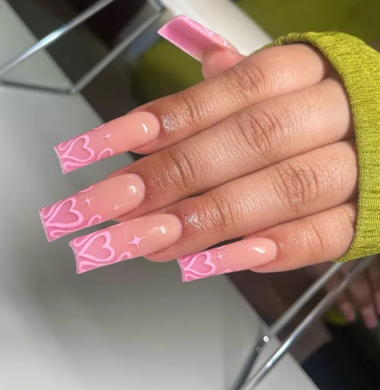 Square Shape Long Press On Nails