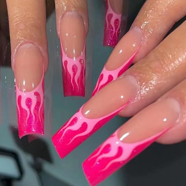 Square Shape Long Press On Nails