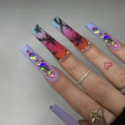 Square Shape Long Press On Nails