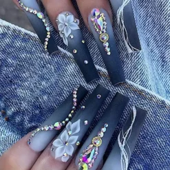 Square Shape Long Press On Nails