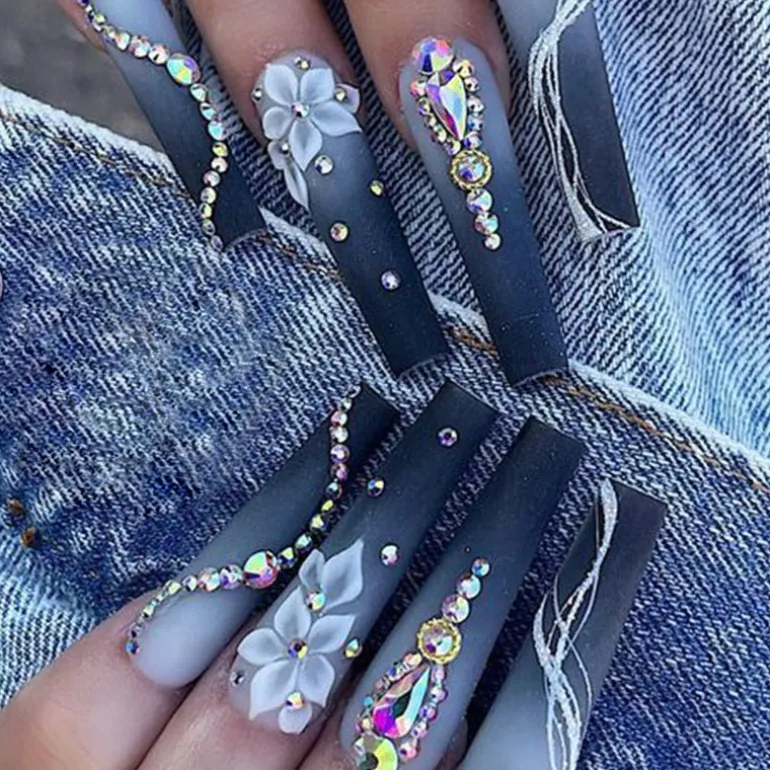 Square Shape Long Press On Nails