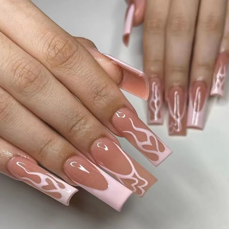 Square Shape Long Press On Nails