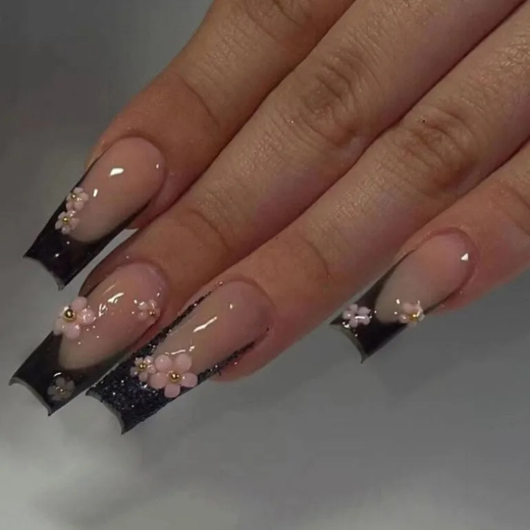 Square Shape Long Press On Nails