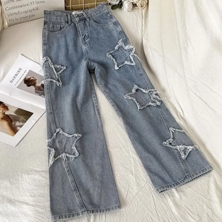 Star Patchwork Blue Jeans