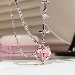 Starry Love Crystal Dangle Necklace